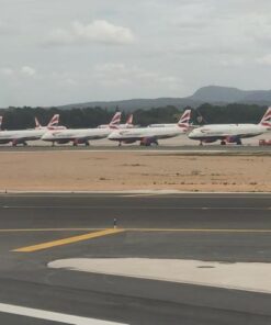 Palma - Pandemie geparkte Flugzeuge am Flughafen März 2021