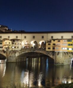 Florenz - Ponte Vecchio Außenansicht bei Nacht 2